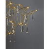 Wisząca LAMPA designerska SALAMANCA LE41324 Luces Exclusivas kryształowy żyrandol LED 20W 3000K do salonu złoty