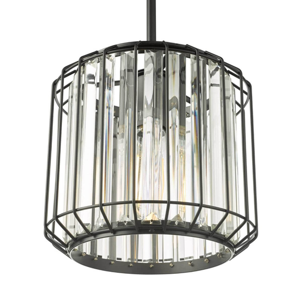 Lampa wisząca Naeva NAE0122 Dar Lighting na łańcuchu przezroczysta czarna