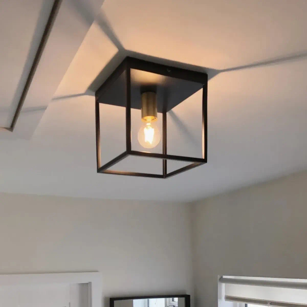 Salonowa lampa sufitowa RUBEN 00124/01/30 Lucide loft czarny złoty