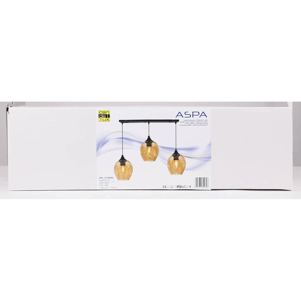 Potrójna lampa wisząca Aspa 33-00606 Candellux czarna brązowa