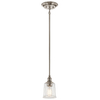 Lampa wisząca Waverly KL-WAVERLY-MP-CLP vinatge szklany zwis do holu cyna