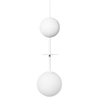 Wisząca lampa kulista Oio OIA131P0 kula ball nad stół biała mosiądz