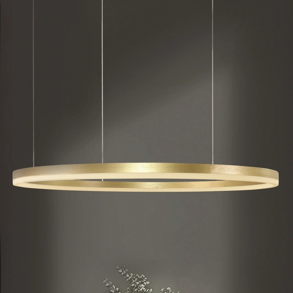 Lampa wisząca Halo AZ4973 LED 120W 3000-6000K pierścień złota