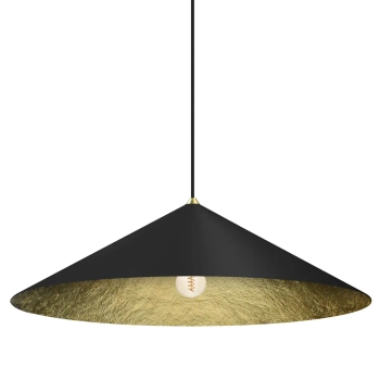 Wisząca lampa do przedpokoju MLP0647 stożek czarny