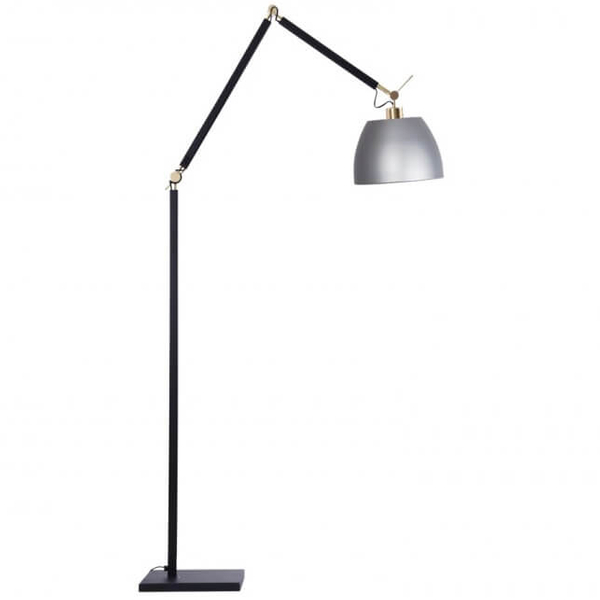 Metalowa lampa nowoczesna Zyta podłogowa czarna aluminium