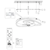 Sufitowa lampa z wentylatorem Sortland R67393132 LED 36W 2700-6500K czarna