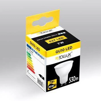Żarówka SL.0973 Sollux LED GU10 7W 4000K 530lm reflektorek biała