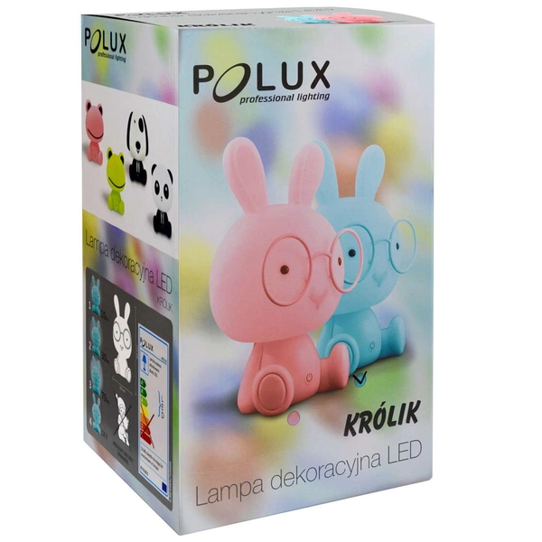 Dziecięca lampka stojąca KRÓLIK 307705 LED 2,5W 3000K animals niebieska