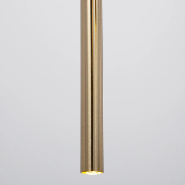 Kaskadowa lampa wisząca Sopel 40958 tuba do salonu metalowa złota