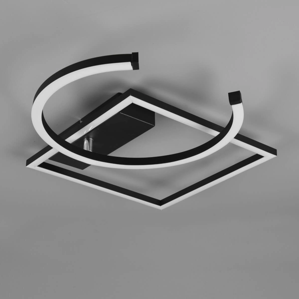 Regulowana LAMPA sufitowa PIVOT R62162132 RL Light metalowa OPRAWA plafon LED 23W 3000K pierścień ruchomy plafoniera czarna mat