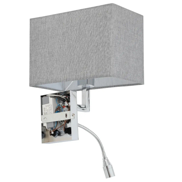 Abażurowa lampa ścienna HOTEL MOOD 11793 LED 2,2W 4000K szara chrom