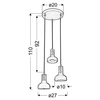 Lampa wisząca PUERTO 33-62635 metalowa zwis kaskada drewno biała