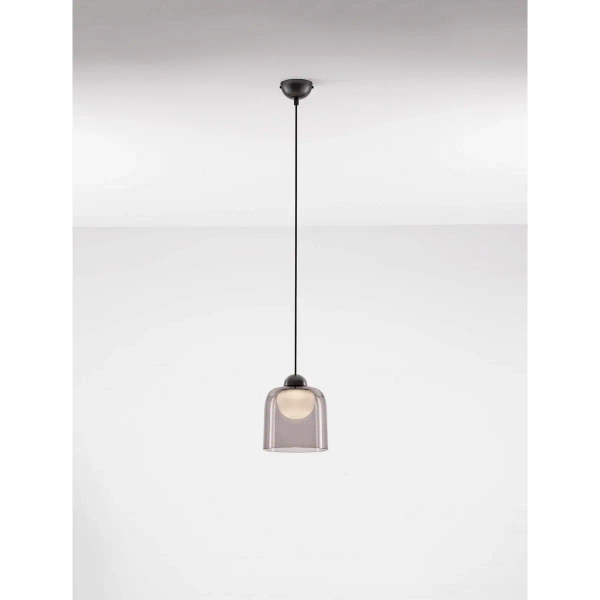 Cylindryczna wisząca lampa TAVENCO LE45211 LED 5W 3000K do jadalni czarny
