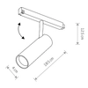 Spot do szynoprzewodu magnetycznego 1-fazowego 10656 Nowodvorski LED 9W 4000K tuba