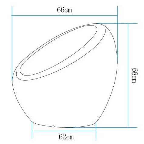 Owalny fotel tarasowy Comfy ES-SF001 Step LED 5W RGBW IP65 biały