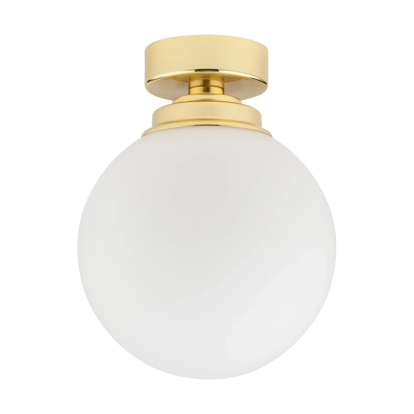 Okrągła lampa sufitowa Abano ABA-REF-1 (Z) szklana kula biała złota