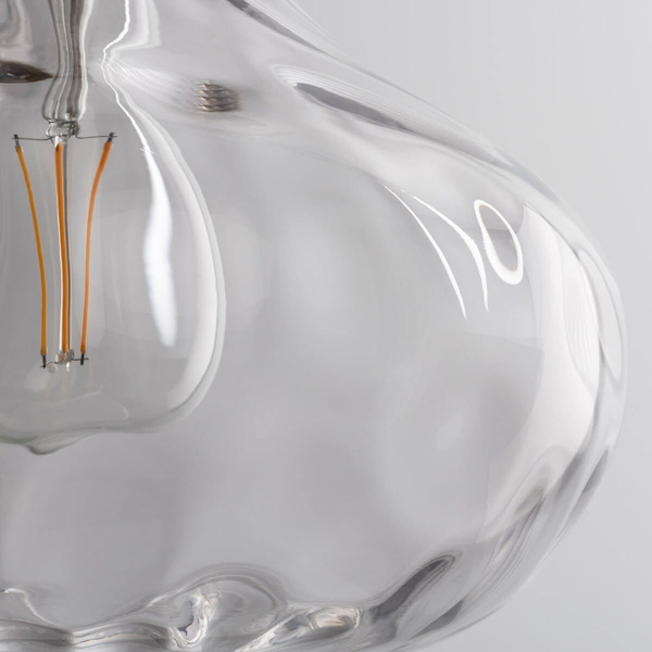 Szklana lampa wisząca Pico ABR-LWS Abruzzo nad stół złoty przezroczysty