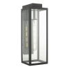 Tarasowa lampa ścienna Naxos NAX1522 szklana prostokątna IP43 czarny