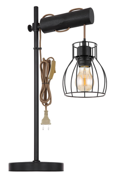 Stołowa lampa Mina 15326TNB stojąca do sypialni czarna