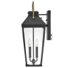 Zewnętrzna lampa ścienna Dawson HK-DAWSON-L szklana IP44 czarny