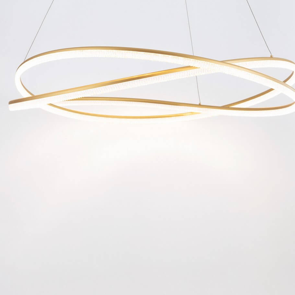 Lampa wisząca nad stół ILAVE LE44324 LED 68W 3000K spirala złota