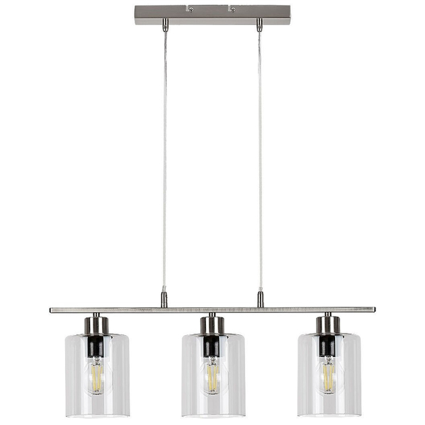 Nowoczesna LAMPA wisząca MIROSLAW 3580 Rabalux salonowy zwis szklany 3-punktowy chrom