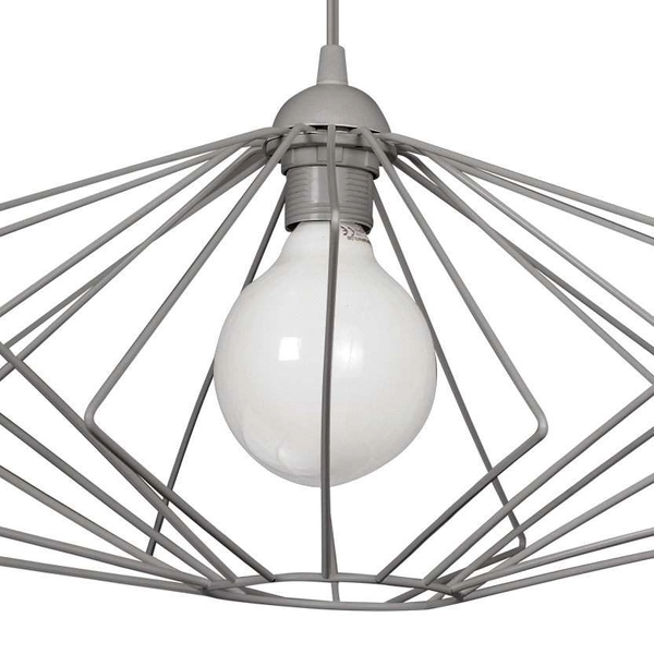 Lampa wisząca VEN W-CORF/C GR industrialna druciana szara