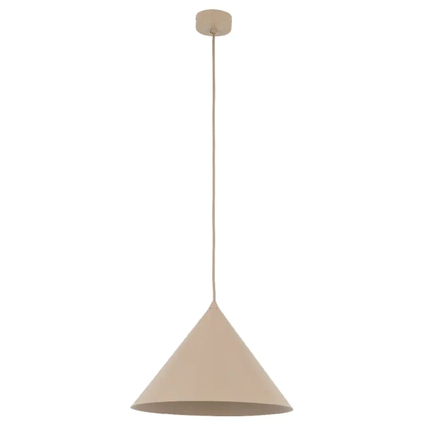 Loftowa wisząca lampa Cono 10621 stożkowa do jadalni beżowy