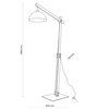 Drewniana lampa podłogowa skandynawska Oslo 5592 TK Lighting biała