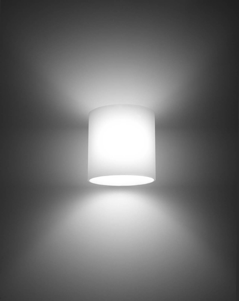 Kinkiet LAMPA ścienna SL.0211 szklana OPRAWA tuba biała