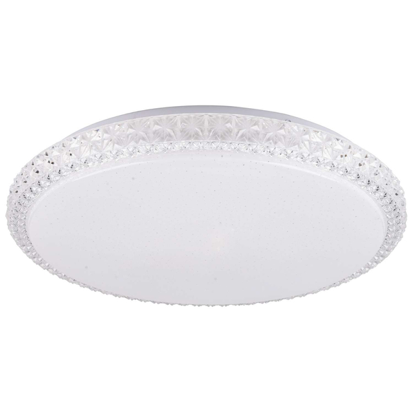 Plafon LAMPA sufitowa IRINA 310767 Polux glamour OPRAWA okrągła LED 36W 2700-6500K z efektem gwiazd biały