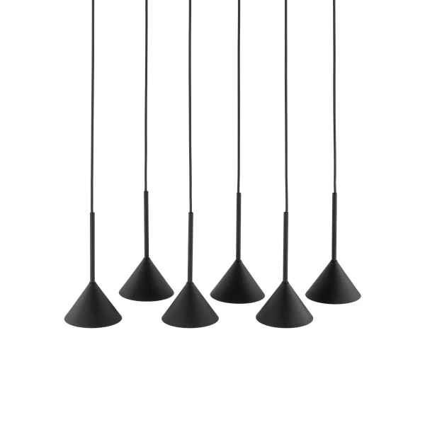 Wielopunktowa lampa wisząca CONO 10306 stożkowa czarny