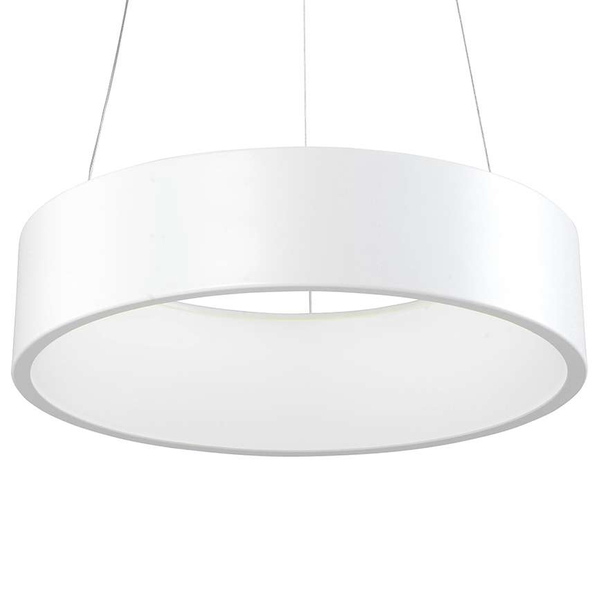 LAMPA wisząca CHIARA 3945-832RP-WH-3 Italux metalowa OPRAWA okrągła LED 32W 3000K zwis pierścień ring biały