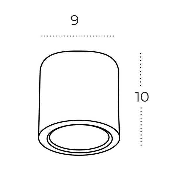 Metalowa tuba sufitowa Conyon AZ6028 Azzardo LED 15W IP54 3000-6000K biały