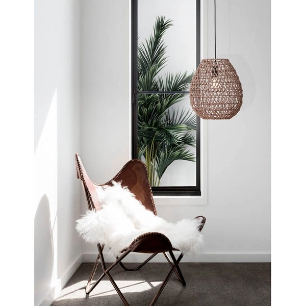 Ekologiczna lampa wisząca Parana LE42140 beżowa brązowa