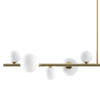 Wisząca lampa molekuły Milky drop SMP0097-10 Step na listwie kule złota