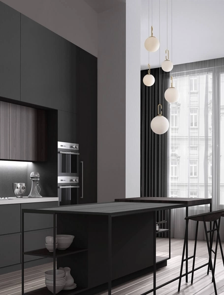 5-płomienna lampa wisząca YARA LE42732 LED 30,5W okrągła złota