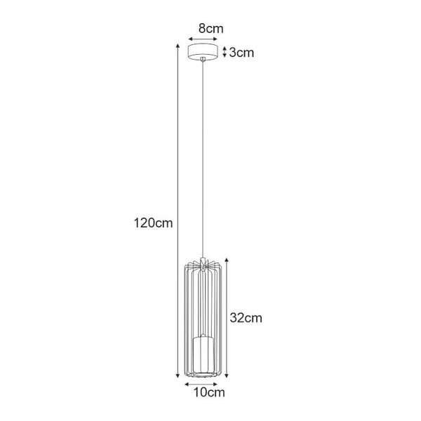 Pojedyncza lampa wisząca Falcon K-4930 do holu czarna