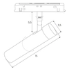 Lampa do szyny magnetycznej Magnetic M0011Z LED 8W 2700-5000K czarna