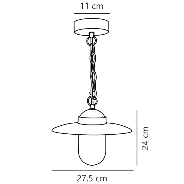 Zewnętrzna lampa wisząca Luxembourg 72805009 IP33 na łańcuchu rdzawy