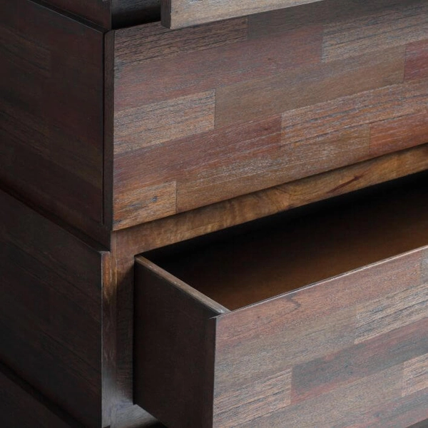 Drewniana komoda z szufladami Boho 5055999242790 brązowa