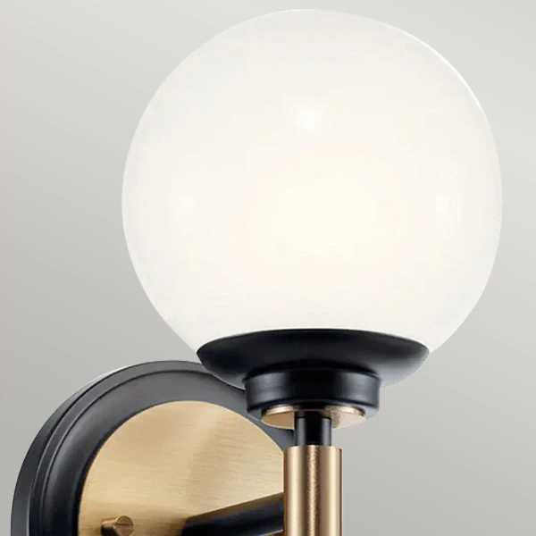 Łazienkowa lampa ścienna Benno KL-BENNO1-BK-CPZ IP44 brąz czarny