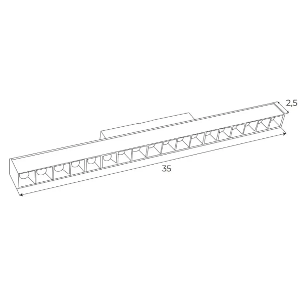 Magnetyczna lampa liniowa do systemu Dali M0005D LED 18W 3000K czarny