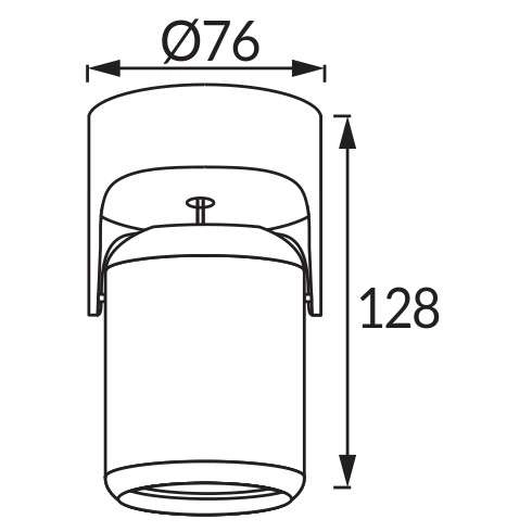 Spot LAMPA sufitowa DOMEN 03539 Ideus ścienna OPRAWA metalowy reflektorek SIENA tuba biała