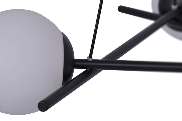 Lampa wisząca Arton K-4966 z kulistymi kloszami biała czarna