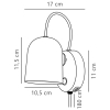 Pojedyncza lampa ścienna Angle 2120601001 DFTP obracana do salonu biała