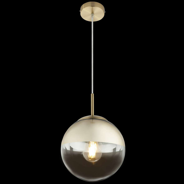 LAMPA wisząca VARUS 15855 Globo szklana OPRAWA zwis kula ball złota przezroczysta