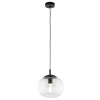 Kulista lampa wisząca VIBE 4816 do sypialni czarny przezroczysty