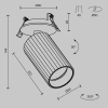 Wpuszczana regulowana oprawa sufitowa Calipso C110CL-01-GU10-B czarna