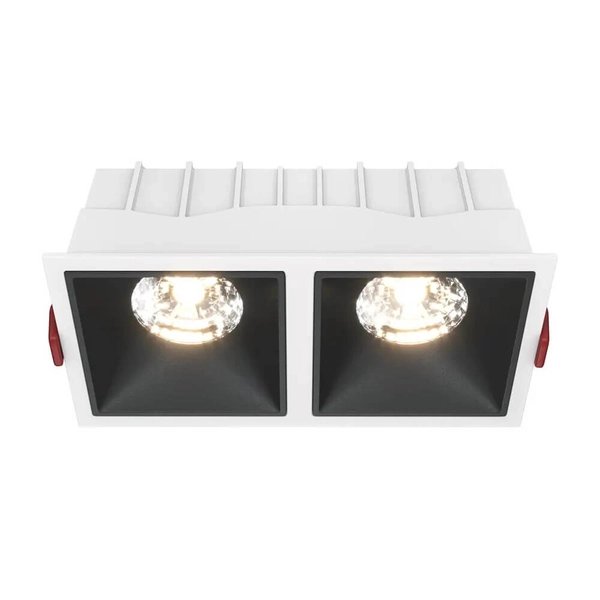 Lampa do kuchni sufitowa Alfa DL043-02-15W3K-D-SQ-WB Maytoni LED 30W 3000K wpust biały czarny